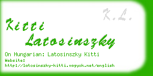 kitti latosinszky business card